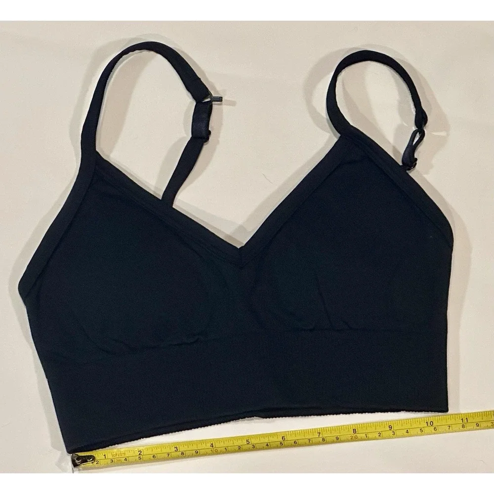 Lululemon NAVY BLUE V Neck Seamless Sports Bra Size 4
